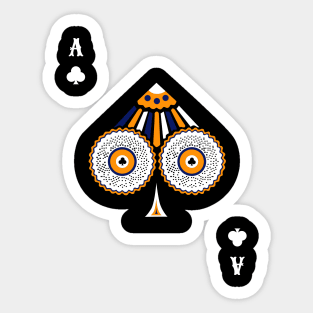 Ace of Clubs - Poker Card Design Sticker